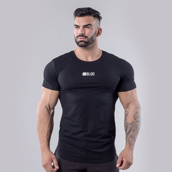 

demandfashion goods in great men's bottoming shirt slim tshirt bodybuilding gyms for training t-shirts fitness tees brand new men cloth, White;black