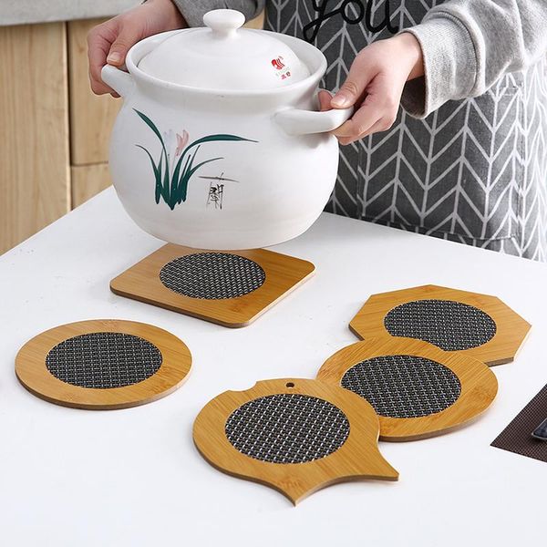 

household wooden bowls mats table mats pot kitchen anti-scalding casseroles table mat coasters cup mat placemat bowl