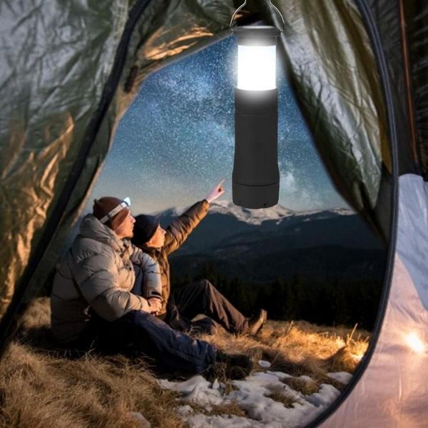 

portable lanterns camping lamp led torch tent light with hook for outdoor hiking night fishing
