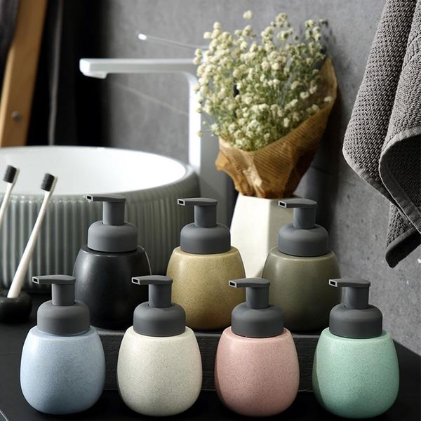 

nordic style ceramics emulsion portable solid color liquid soap dispensers home l bathroom decorations accessories