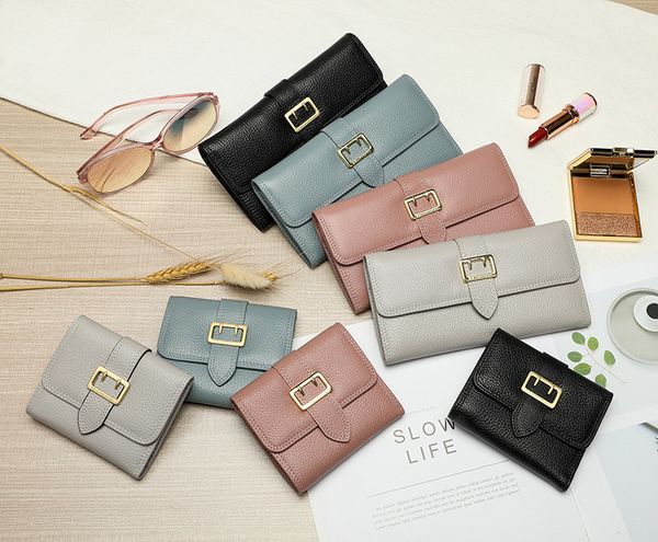 

women's bag leather long women's purse multi card handbag
