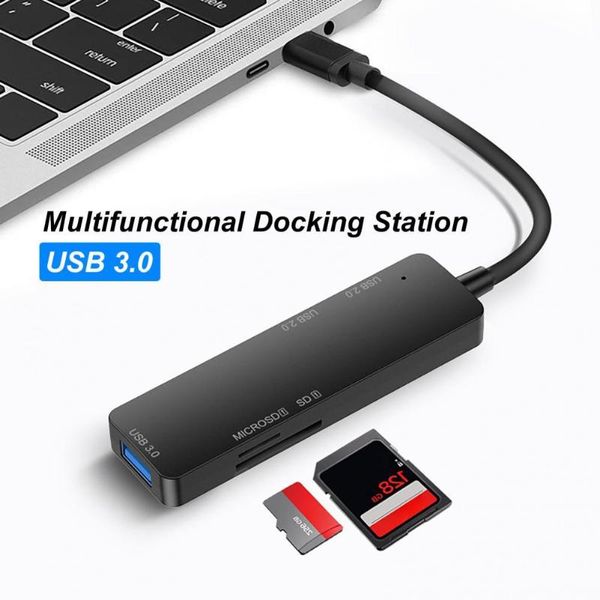 

computer cables & connectors docking station quick transmission multi-purpose plug play usb3.0 usb2.0 tf/sd-card mini cable hub for projecto