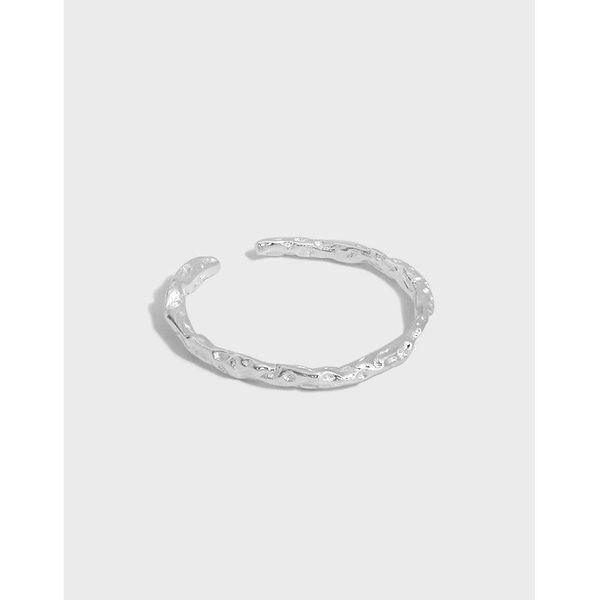 

cluster rings 1pc 1.8mm thin authentic 925 sterling silver jewelry irregular foil ring knuckle fashion tlj1591, Golden;silver