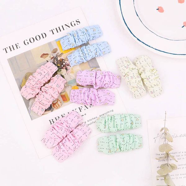

girls hair accessories childrens hairpin clips chiffon hairclips teenage kids bb clip ruffle fashion accessory b7666, Slivery;white