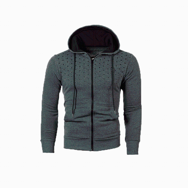 

men's hoodies & sweatshirts autumn winter casual fashion 2021 sports zipper outwear with hood plus size for male, Black