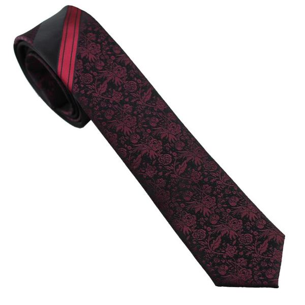 

neck ties coachella black with dark red paisley necktie microfiber men panel skinny tie 6cm, Blue;purple