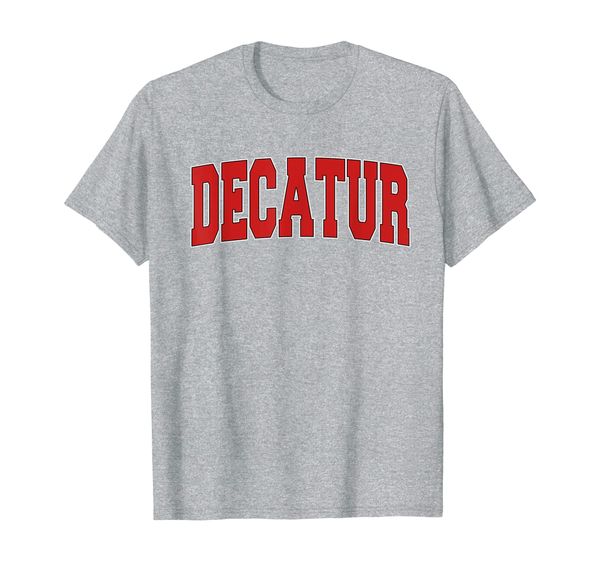

decatur ga georgia varsity style usa vintage sports t-shirt, White;black