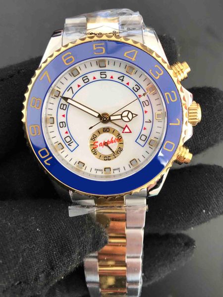 

luxury men's watch mechanical 2815 movement wholesale and retail 904 stainless steel case folding clasp ceramic ring sapphire glass fou, Slivery;brown