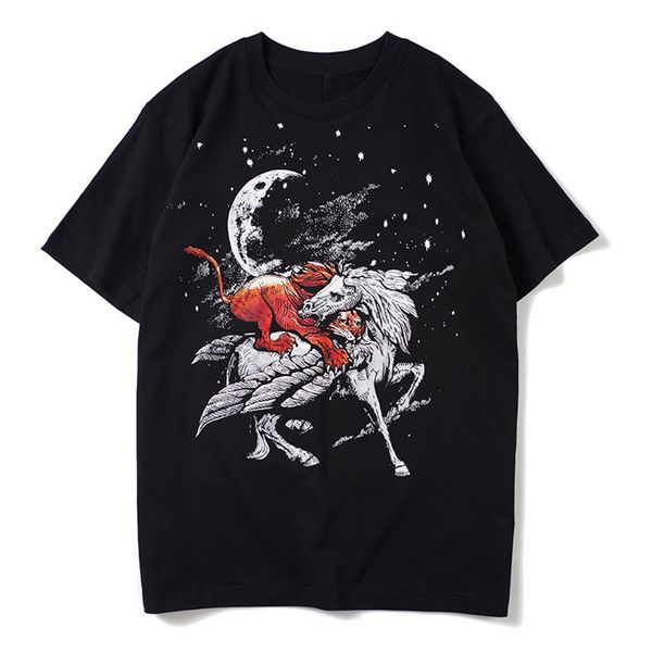 

mens t shirt summer couples stylish t shirt men women hip hop tee size m-xxl895, White;black
