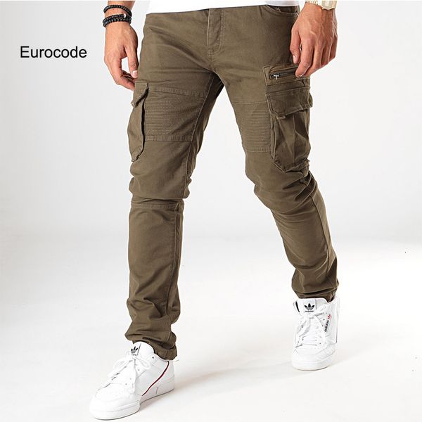 

2021 new motorcycle men's tight trousers runway worn slim elastic homme hip hop male men green black gdj1