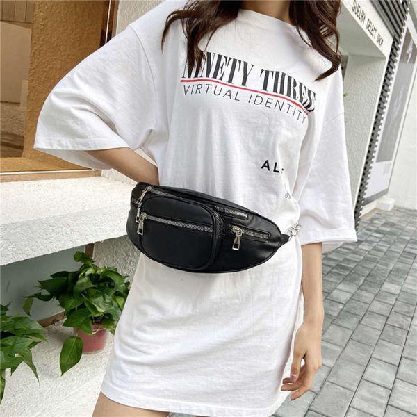 

2021 new fashion leisure waist slanting across women's bag
