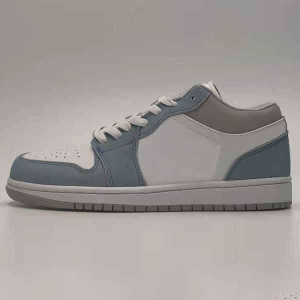 

designer jumpman 1 low unc basketball shoes 1s fragment university blue hyper royal wolf grey paris mens womens sneakers sports o, Black