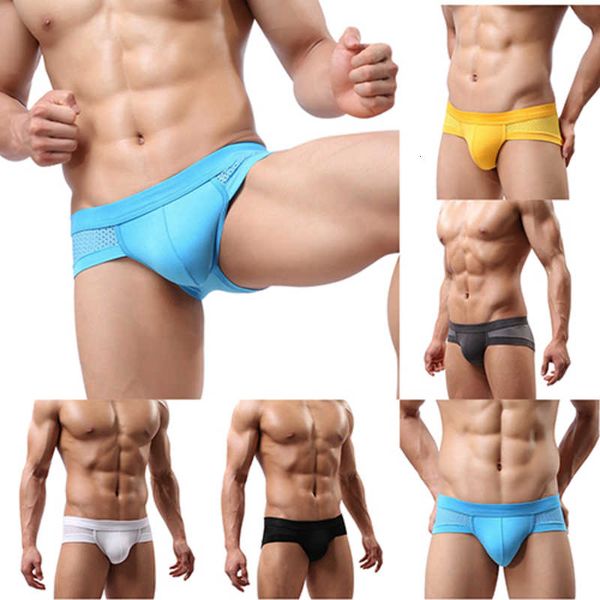 

men mesh modal triangle underwear breathing effects slips under, Black;white