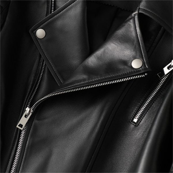 

2021 genuine leather jacket real sheep spring h50 tzrq, Black;brown