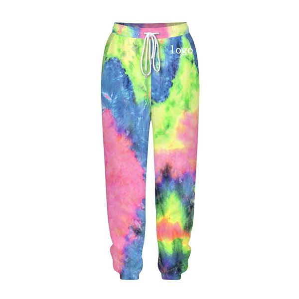 

yoga outfits tie dye jogger sport pants women printed drawstring trousers elastic waist harem female ankle-length loose, White;red