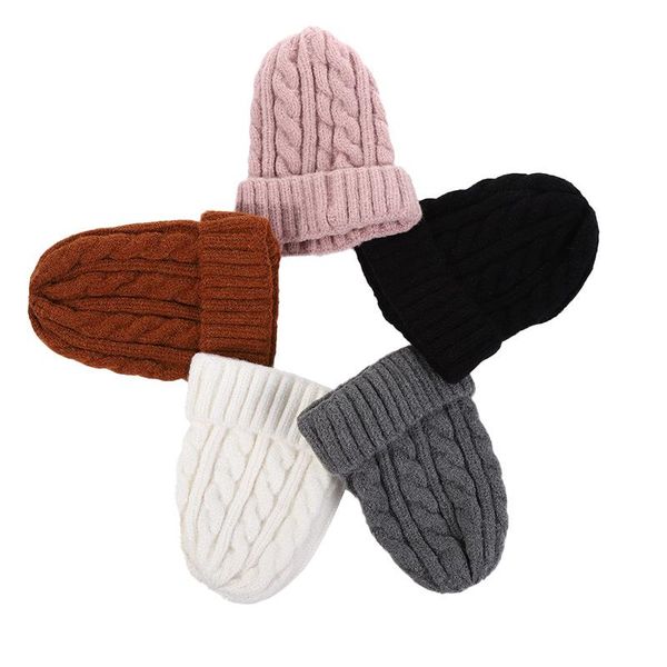 

beanie/skull caps fashion winter hat female cashmere blend knit beanie women thicken warm wool soft cap slouchy skullies beanies ladies bonn, Blue;gray