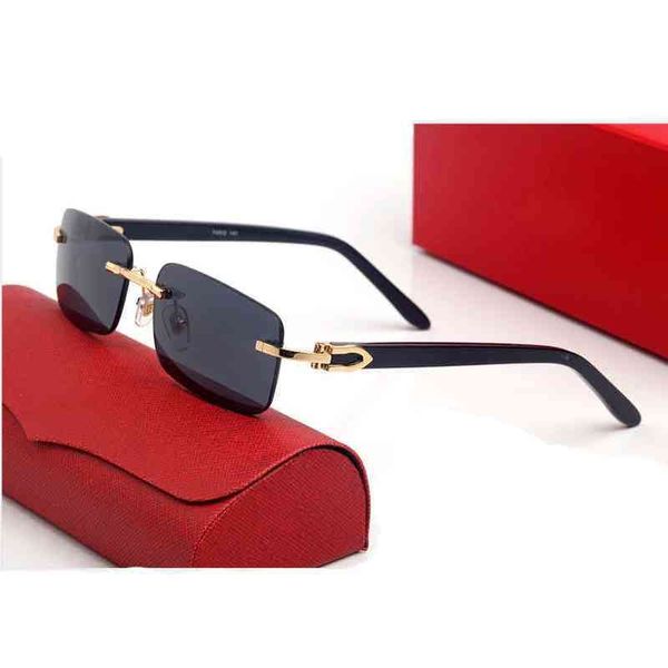 

2022 factory wholesale pawes houten glazen frame mannen zonnebril goud randloze brillen voor womens anti reflecterende clear lens recept bri, White;black