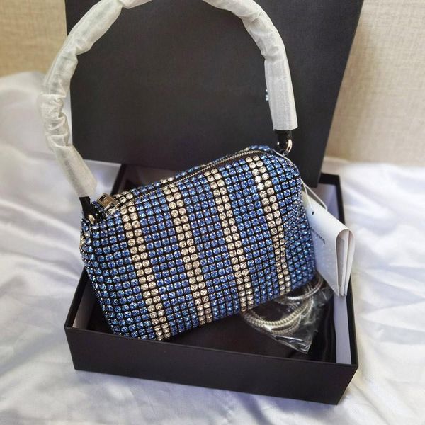

evening bags 2021 women clutch totes fashion crystal rhineatone ladies brand designer women's handbags classic zipper females messenger