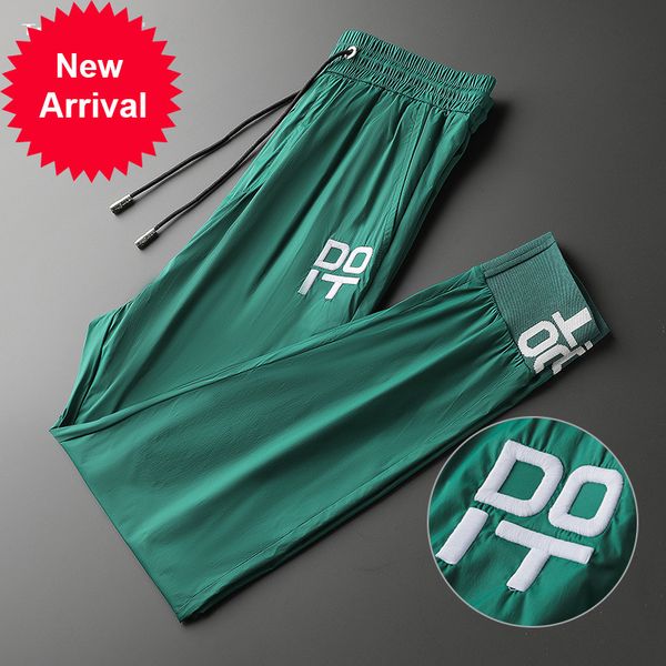 

New Green Letter Print Track Legging Thin Elastic Band Waist Jogger Clothes Y9ng, Black
