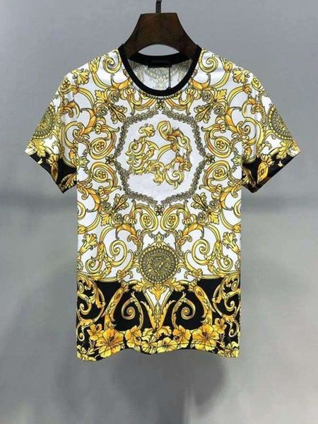 

sa fashion brand t shirt short floral cotton crew neck, White;black