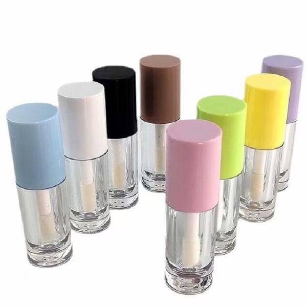 Big Wand Lipgloss Tube Verpackungsflasche Doe Foot Applikator Rosa Blau Weiß Schwarz Lila Gelb Leerer Lipgloss Flüssiger Lippenstift Lippentönungsölbehälter 6 ml