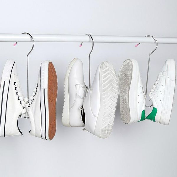 

shoe rack stainless steel durable balcony drying shoes creative windproof hook shoes drying hanger shoe storage racks