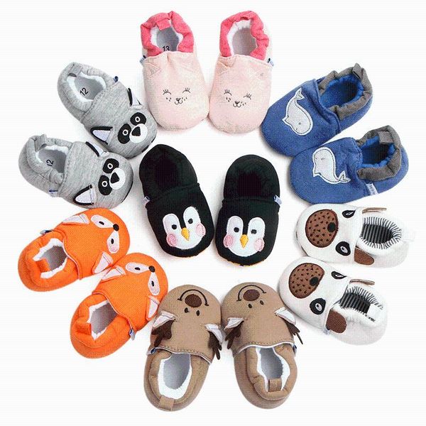 

first walkers winter warm baby infant girl boy anti-slip shoes cartoon animals born slipper unisex