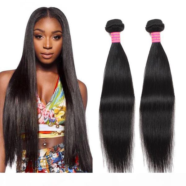 

8a mink brazilian straight hair bundles unprocessed brazilian straight hair weave bundles peruvian malaysian indian human hair extensions, Black
