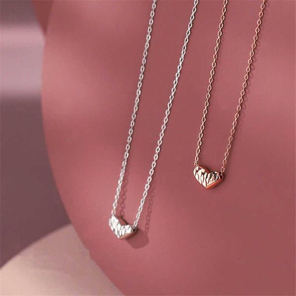 

chains silver sterling link chain heart charm pendants necklace to women declaration jewelry of christmas dz716