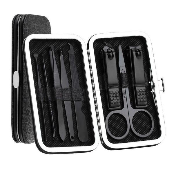 

nail art kits 8pcs/set manicure clippers pedicure set portable travel hygiene kit stainless steel cutter tool