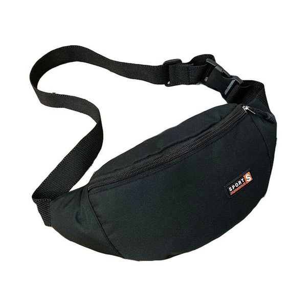 

fashion women men large capacity waterproof waist bag pouch zipper fanny pack sports bags black blue gray pink