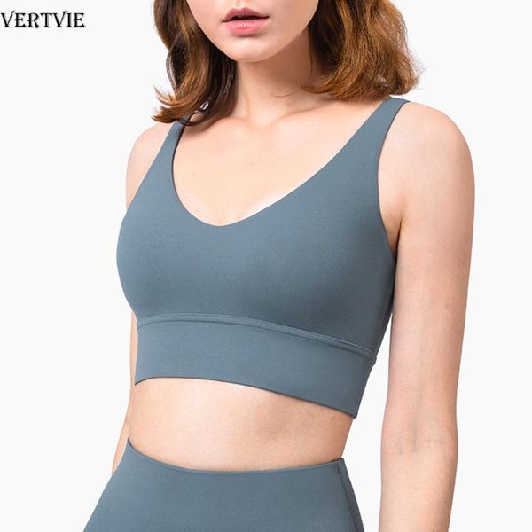 

gym clothing vertvie women push up seamless yoga bra workout female sport crop fitness run activewear brassiere sportswear, White;black