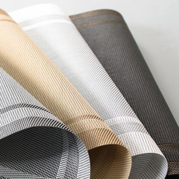 

mats & pads placemats, heat-resistant placemats stain resistant anti-skid washable pvc table woven set of 6