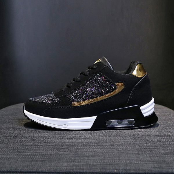 

2109 new womens fashion design sequins women shoes womens air cushion running shoes outdoor leisure increase sneakers
