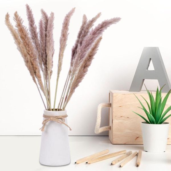 

15pcs home decor homehold decorating natural dried reed grass diy home wedding decoration artificiall flowers plants