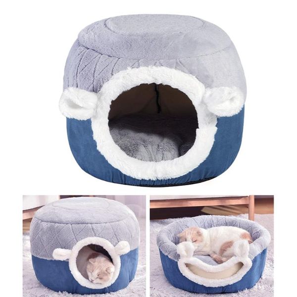 

cat beds & furniture pet dog nest 2 in 1cat bed warm house soft sleeping little mat basket kennel pets products tent cozy cave for pupppy