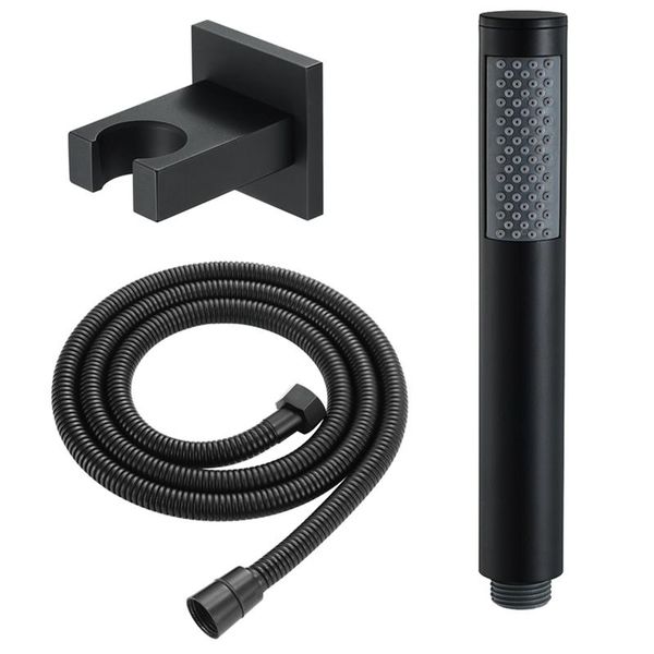 

bathroom shower sets round hand-held pressurized brass head with 1.5m stainless steel hose and holder