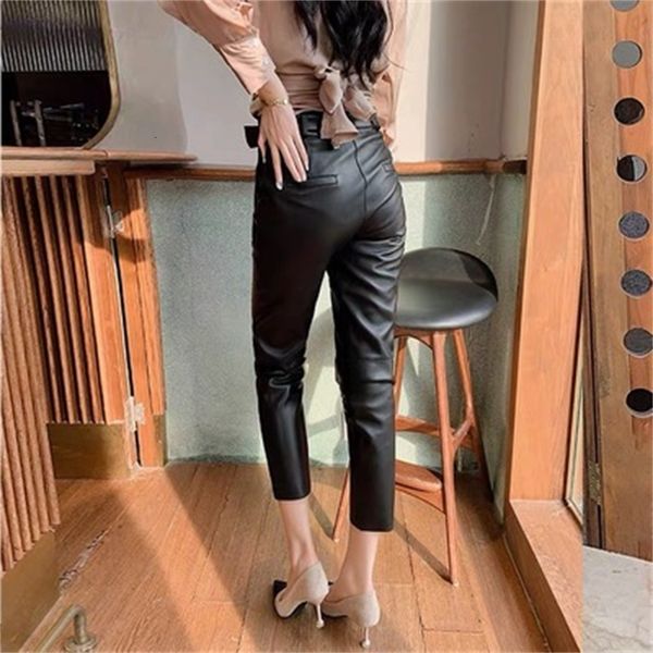 

2021 new fashion genuine sheep leather pants g2 i0ea, Black;white