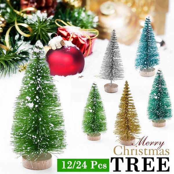 

christmas decorations mini tree snow pine