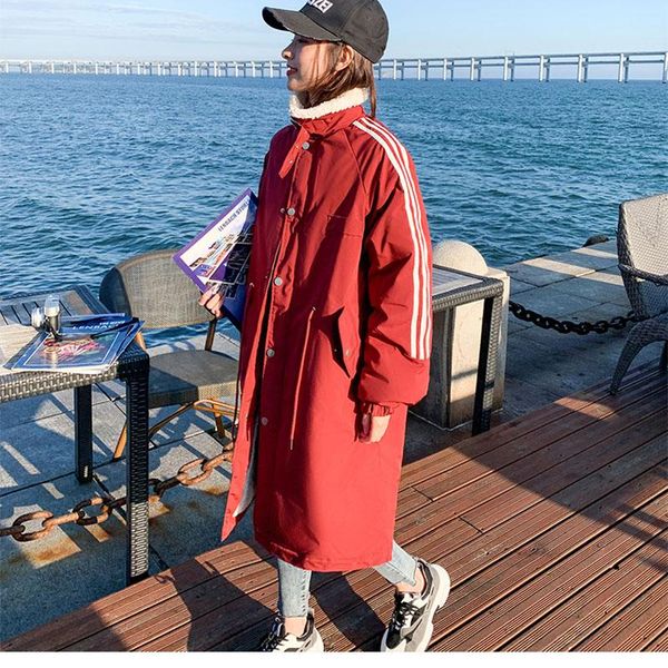 

women's down & parkas cotton padded jacket 2021 autumn and winter minority middle long korean students' thickened j, Black