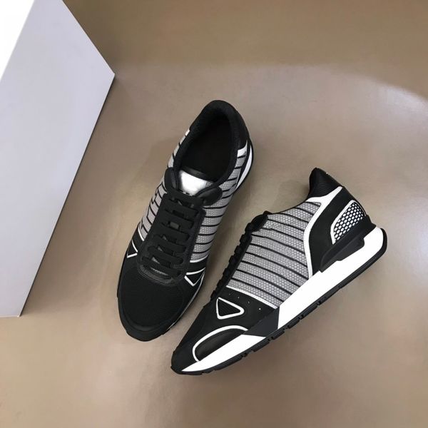 

designer luxury men casual shoes low-air-cushioned sneakers clashing cowhide breathable canvas with box, Red;white