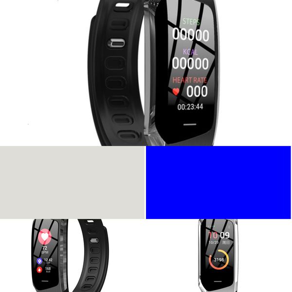 

waterproof e18 band 0.96 inch colorful screen ip68 bracelet big battery capacity smart heart rate tracker watch