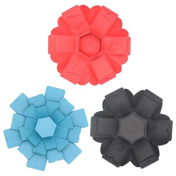 

gift wrap diy handmade hexagon surprise explosion box scrapbook po wedding for birthday mother day christmas