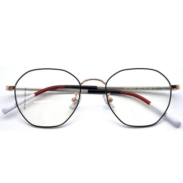

sunglasses 80141 anti-blue light metal glasses frame acetate fiber foot men women optical fashion computer eyeglasses, White;black