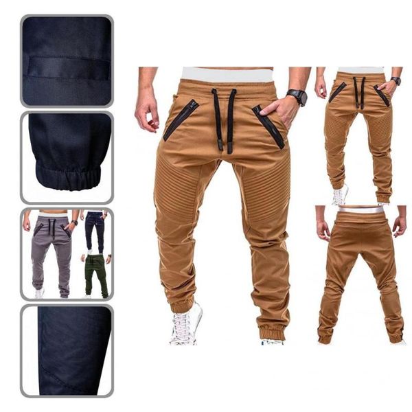

men's pants sport hard to fade men trousers 5 colors easy wear attractive stylish side pocket, Black