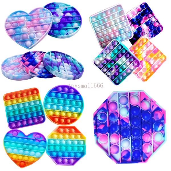 

2021 sell push bubble sensory fidget toys silicone stress reliever toy squeeze kids gifts