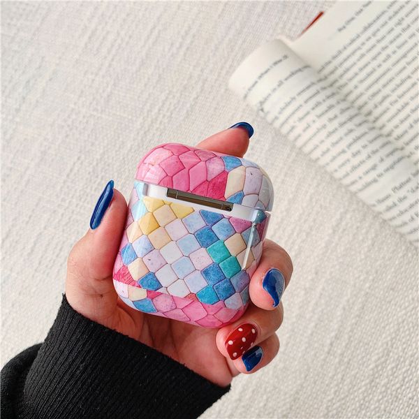 

tail scales print earphone case for airpods soft silicone flexible cases cover cute shockproof earphones protector 97222