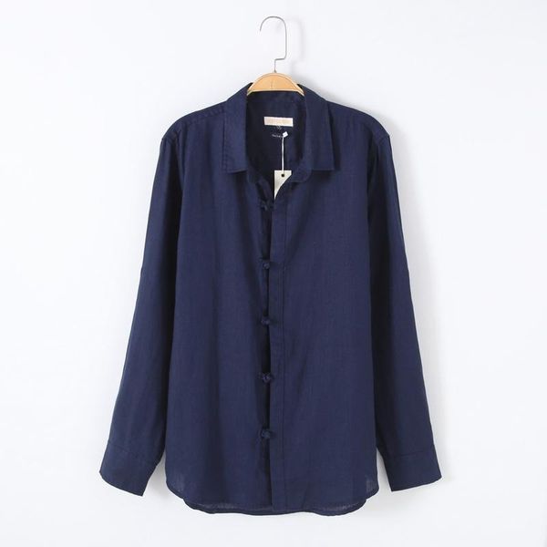 

men's casual shirts spring and autumn 100% linen shirt men brand long-sleeved flax comfortable solid mens overhemd, White;black