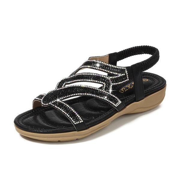 

sandals women sandal platform summer shoes woman comfort female 2021 women's ladies casual footwear, Black