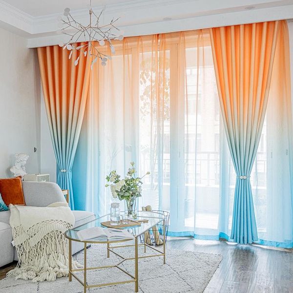 

curtain & drapes up and down gradient american style curtains for living room bedroom dining